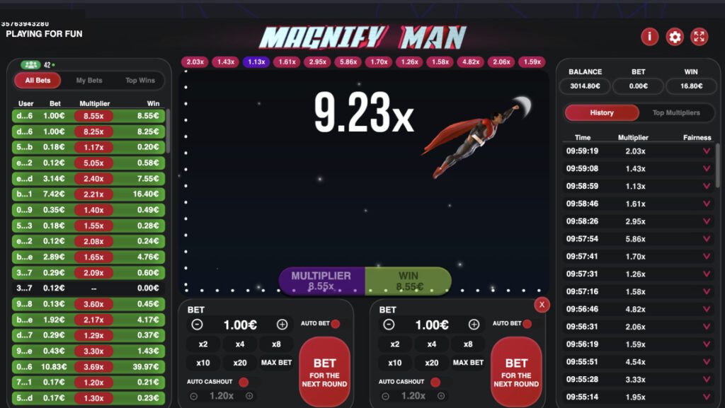 Magnify Man game multiplier