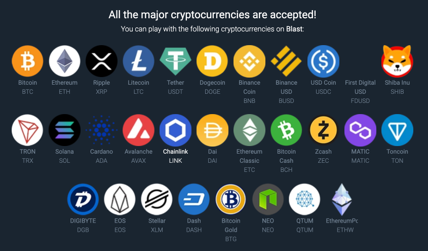 Bitsler All the major cryptocurrencies are accepted