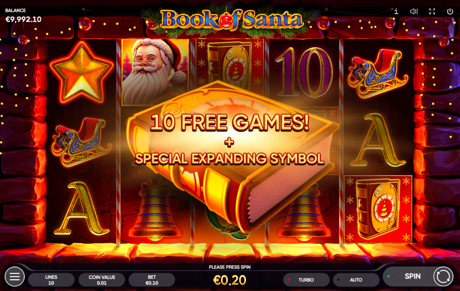 Book of Santa by Endorphina Free Spins