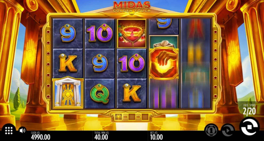 Midas Golden Touch by Thunderkick free spins